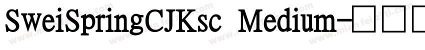 SweiSpringCJKsc Medium字体转换